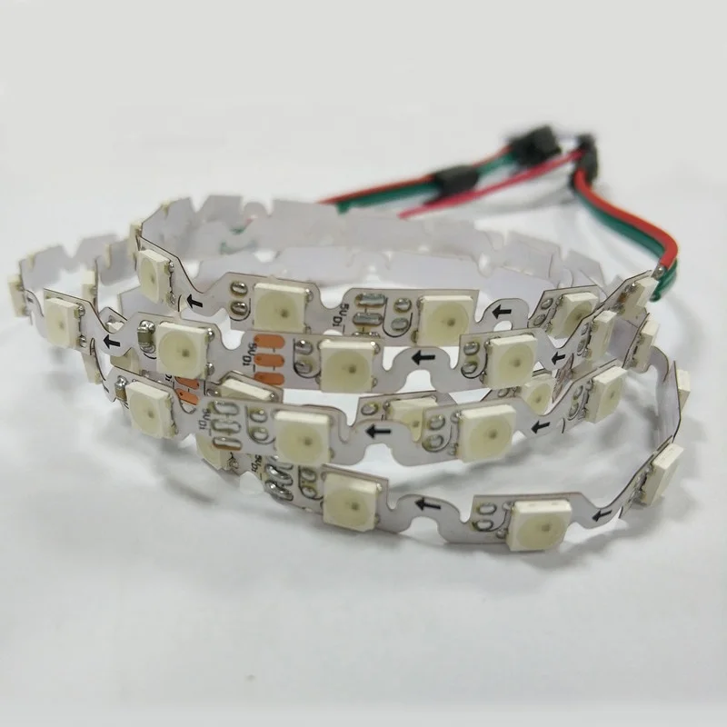 S Type ZigZag flexible 60leds 5V SMD5050 ultra Silm led strip ws2812 bendable 60 s shape led strip light for led neon lights