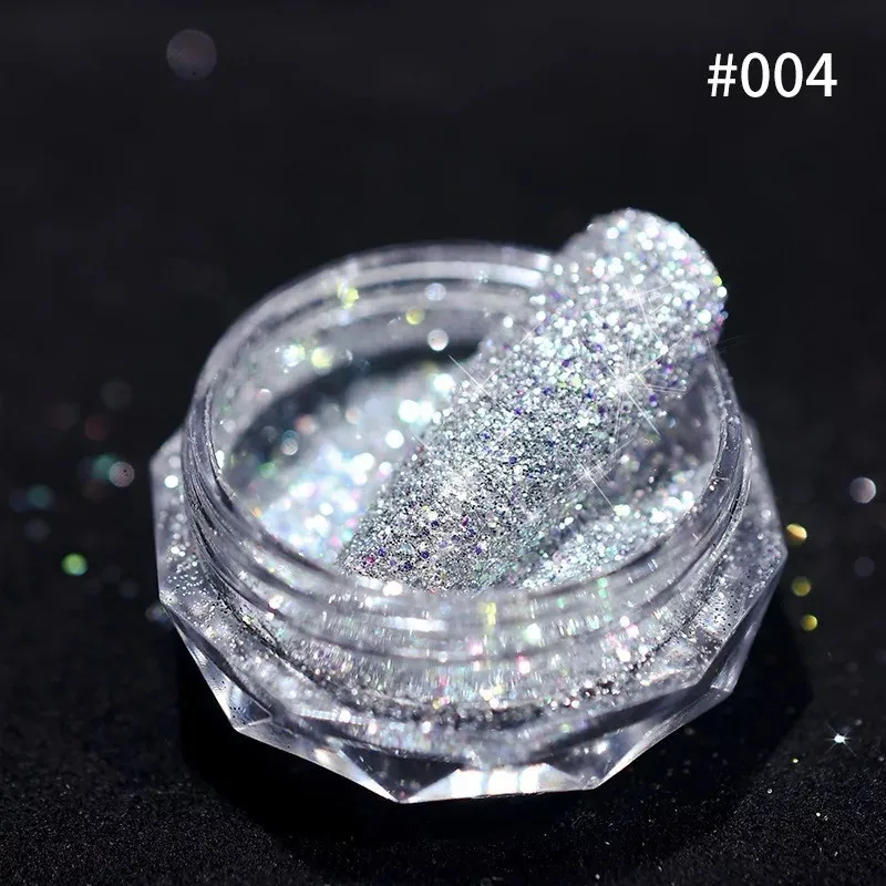 Reflective Glitter Powder for Nail Art Shinning Crystal Diamonds Sequins Chrome Pigment Dust Manicures Decoration
