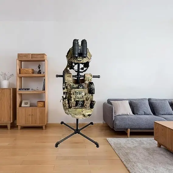 Tactical Gear Stand Helmet Vest Belt Display Rack