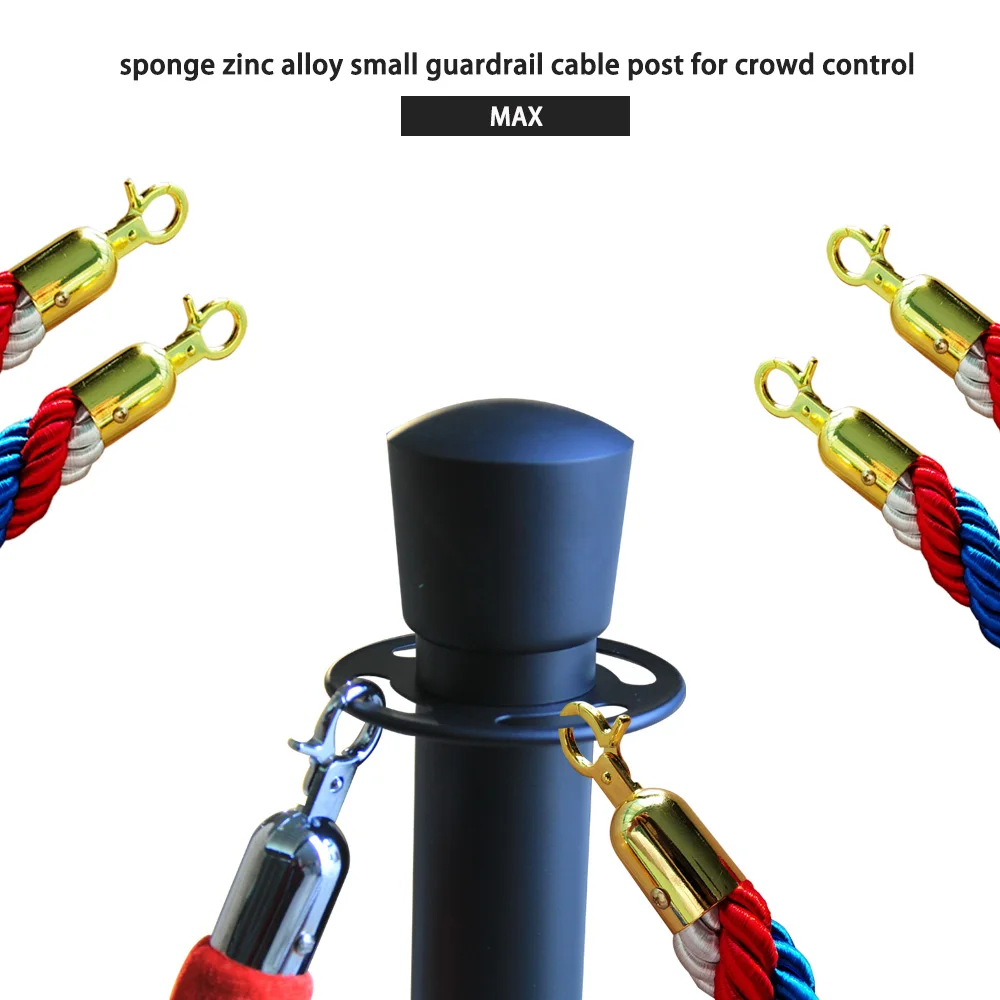 3 color Accessories Queue Stand Braided Cord Rope Barriers Gold outdoor stanchions and set braided rope for barrier