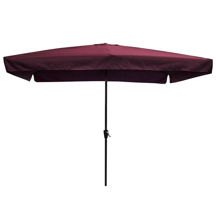 
2021High Quality Custom Outdoor Parasol With Valance Rectangular Market Sunshade Patio Umbrella 