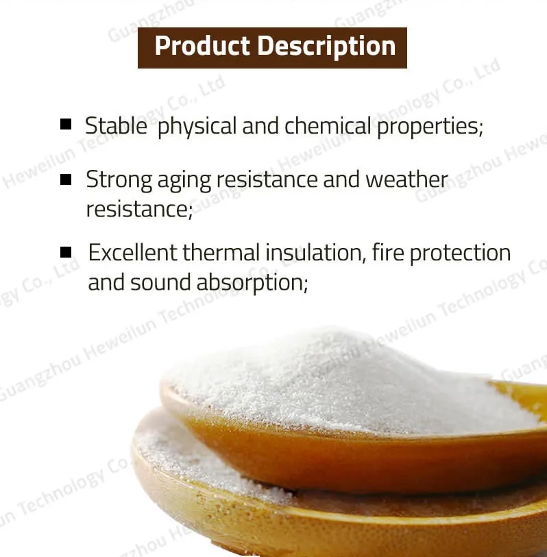 Vitrified microbeads expanded perlite for external wall thermal insulation mortar