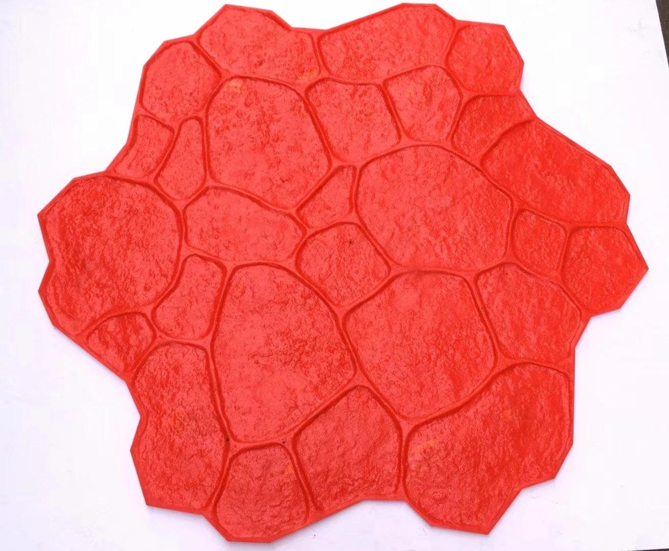 Garden Random Stone Concrete Stamped Mats Stamping Mold For Cement