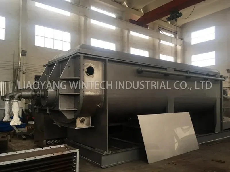 Industrial small scale horizontal sludge drying machine hollow blade sludge paddle dryer