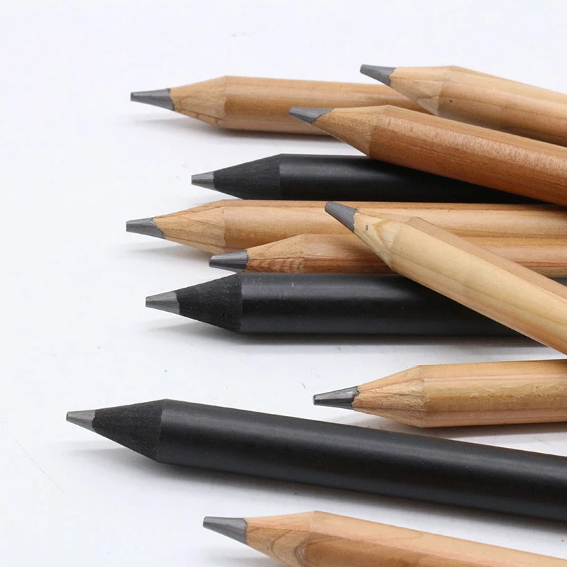 Top Quality Cedar Wooden Jumbo Pencils With Big Eraser Black Wooden Pencils With Custom Logo Printed Standard Wood Pencil