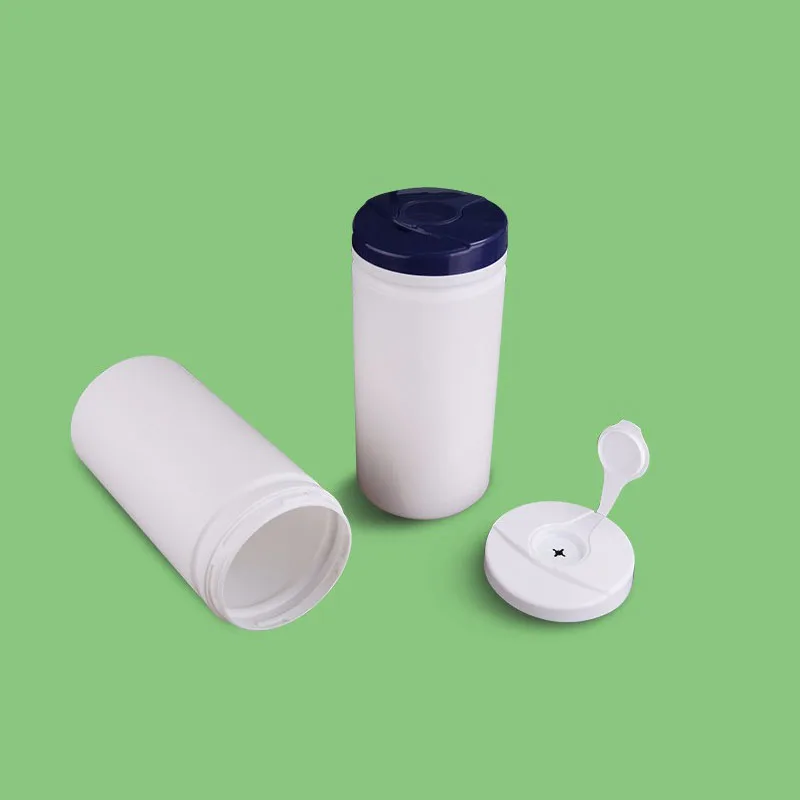 China manufacturer  Wet Wipes Can Custom Tub Pp Pe Tube Plastic Baby Wipes Containers  White Barrel And Cap Canister
