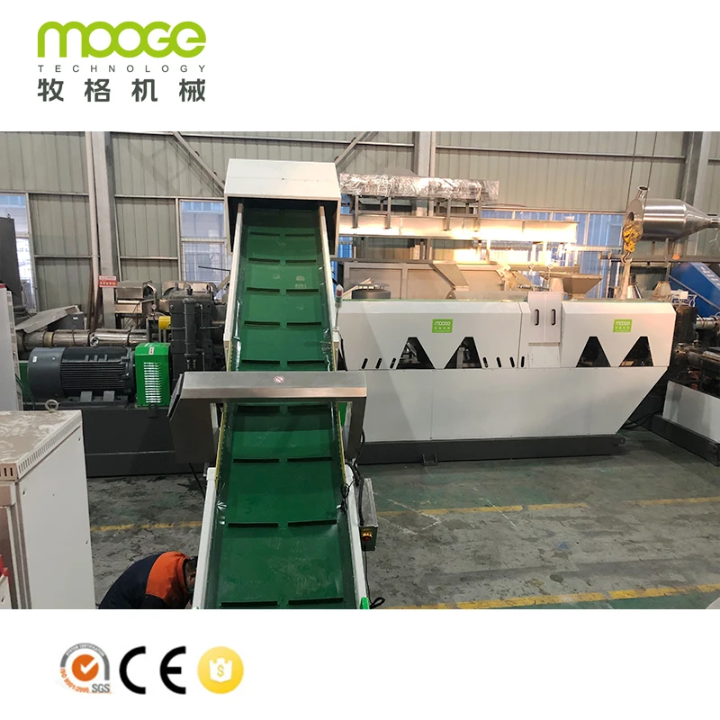 With 2 Stage For Sales Waste Film Bags Recycling Pelletizing Plastic Granules Granulator Machine