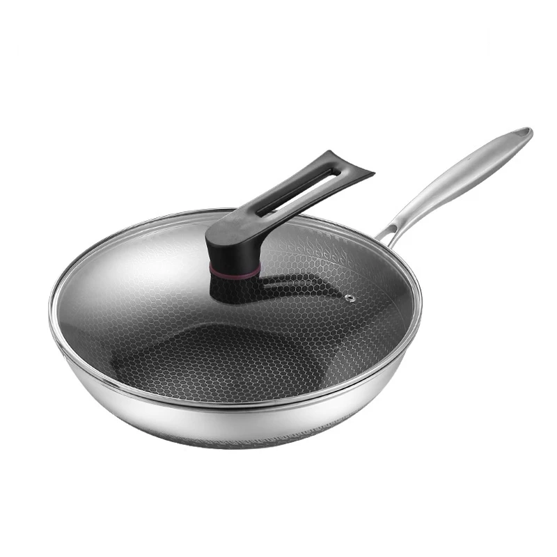 Non Stick Fry Pan Stainless Steel 316 Set Non-Stick Double Sided Nonstick Wok And Pot Deep Cookware Cooking Frying Pans