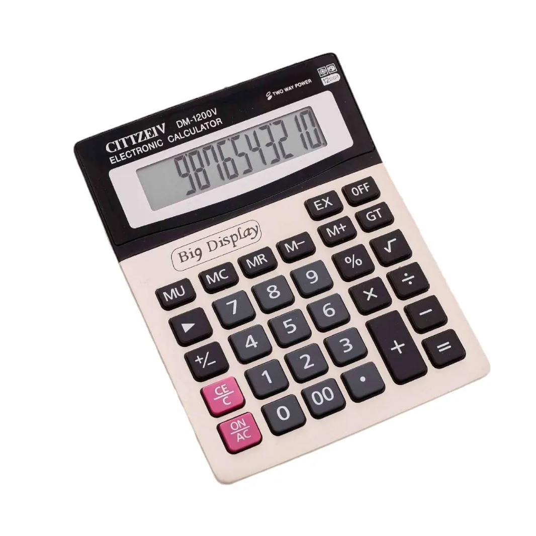 Универсальный Солнечный Двойной источник питания 12-значный научный калькулятор ежедневный базовый деловой офисный большой Настольный