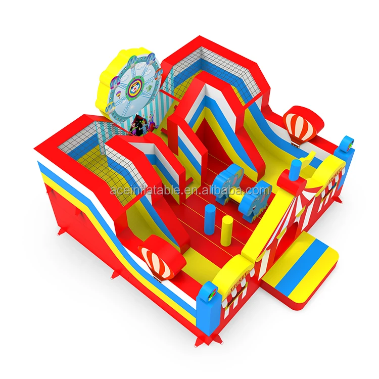 commercial party Outdoor Inflatable Bouncy Castle Jumping Bouncer Kids Fun City carnival Ferris wheel Playground For Sale