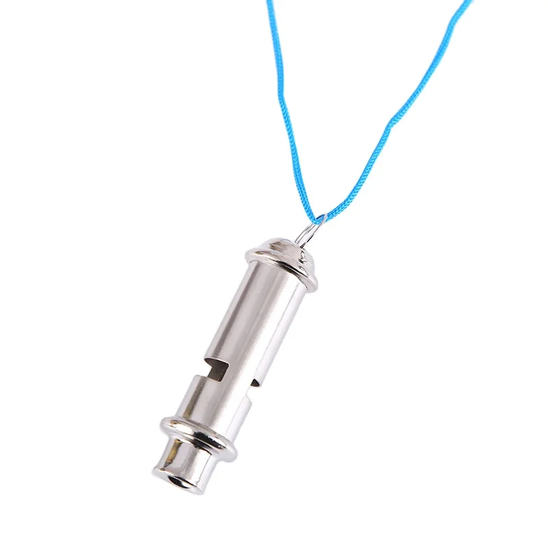 High decibel voice Life saving Emergency escape warning with key ring Referee whistles Iron metal Whistle