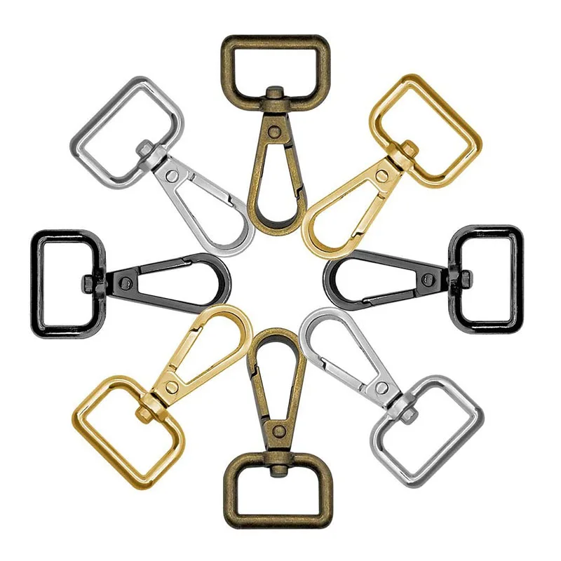 25mm 38mm Swivel Black Metal Snap Hook Pet,Bag Adjustable Buckle Dog Collar D Ring Hardware Metal Tri-glide Buckle For Bags