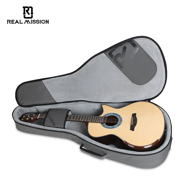 Coolvox-D Real Mission Acoustic 41Inch Gig Bag Guitar DoubleShoulder Adjustable Straps Sponge Padded