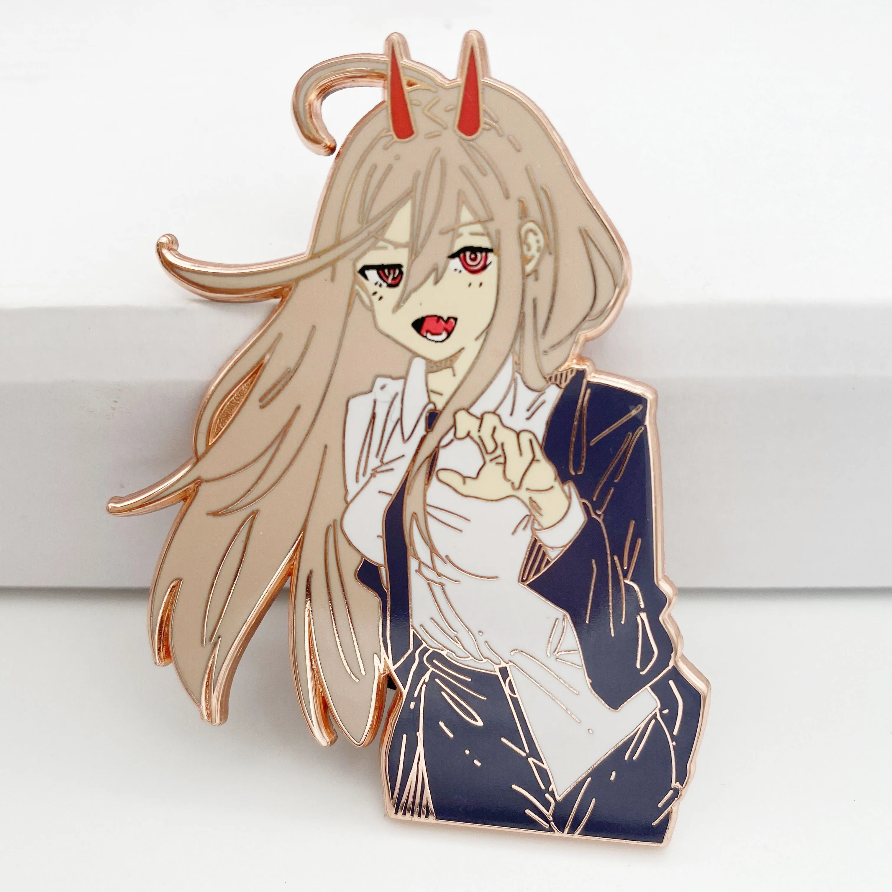 
 Hot Sale Customize Enamel Power Girl Sandblast Hard Enamel Lapel pins  