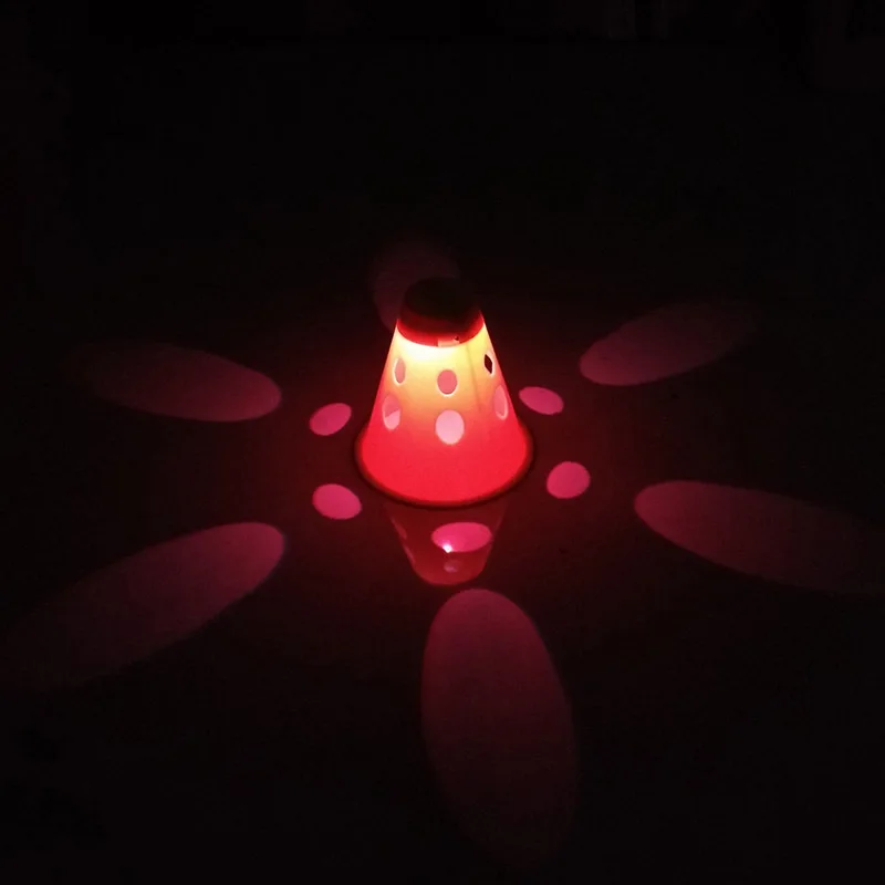 
Wholesale Windproof Roadblocks Obstacle Colorful Luminous Projection Pile Roller Skate Obstacle 