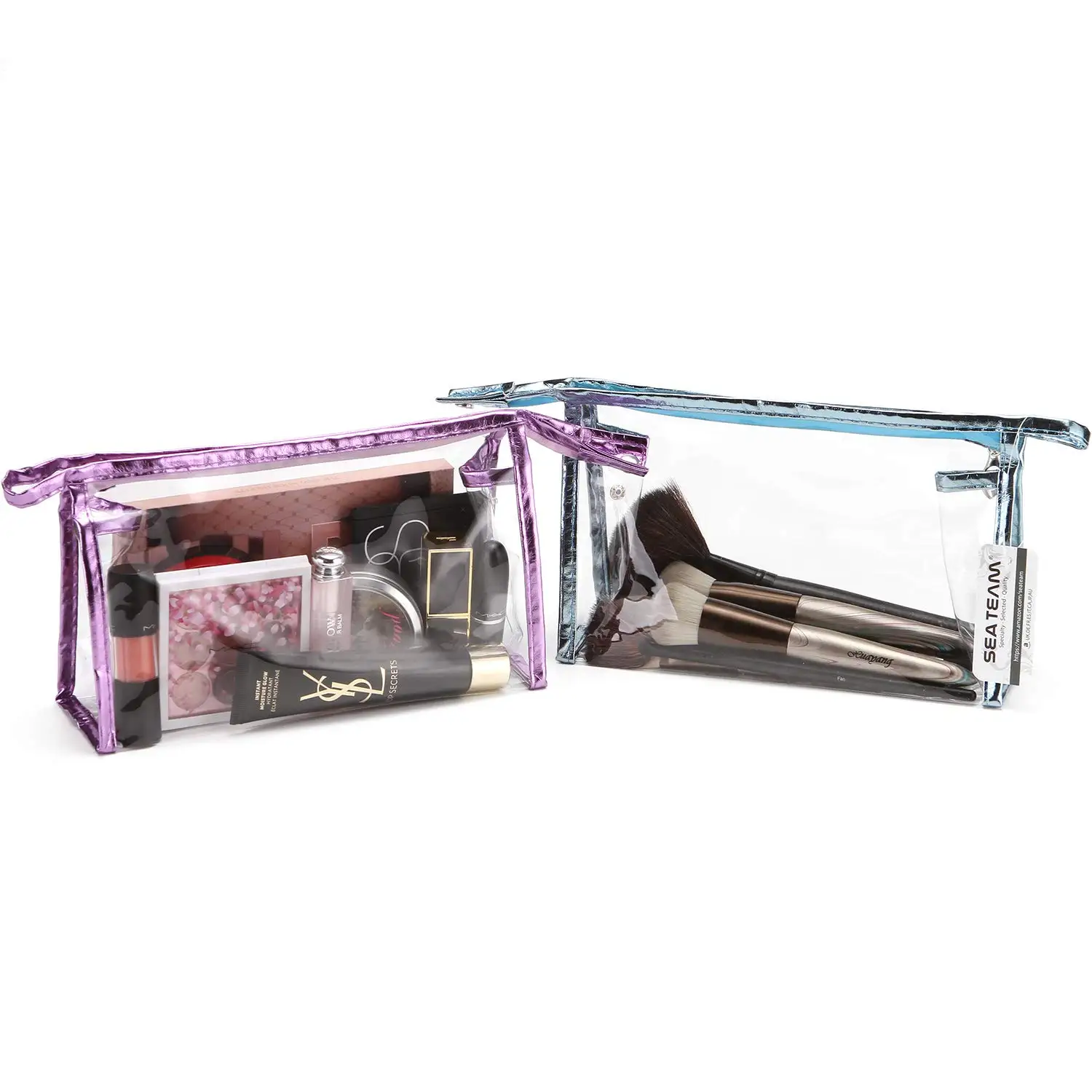 
Wholesale Reusable Transparent Pvc Cosmetic Bag Travel Toiletry Bag Makeup Storage Handbag 