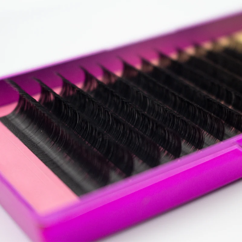 Custom Logo Wholesale PBT Fiber Silk Mink Eyelash Extension YY Shape False EyeLashes Extensions