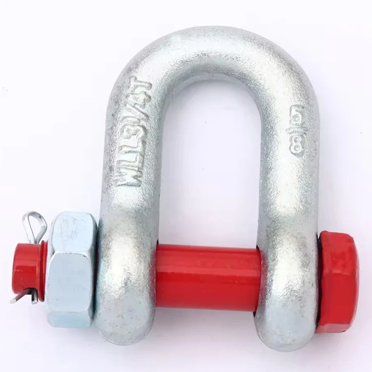 G2150 13.5 ton Shackle 1-3/8 inch High Strength D ring shackles with clevis pin
