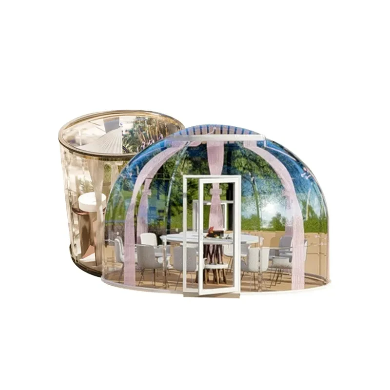 Prefab Prefabricated New Design Outdoor clear PC Demo Party Tent Villa Glamping Bubble House for Sale