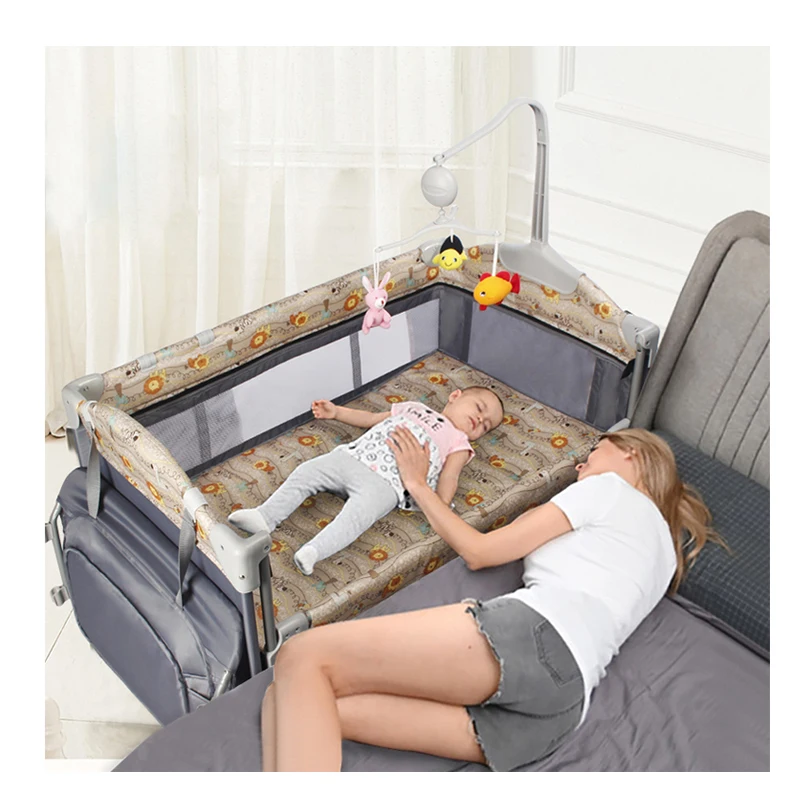 Мебель для спальни, металлическая детская кроватка, европейская регулируемая детская кроватка/