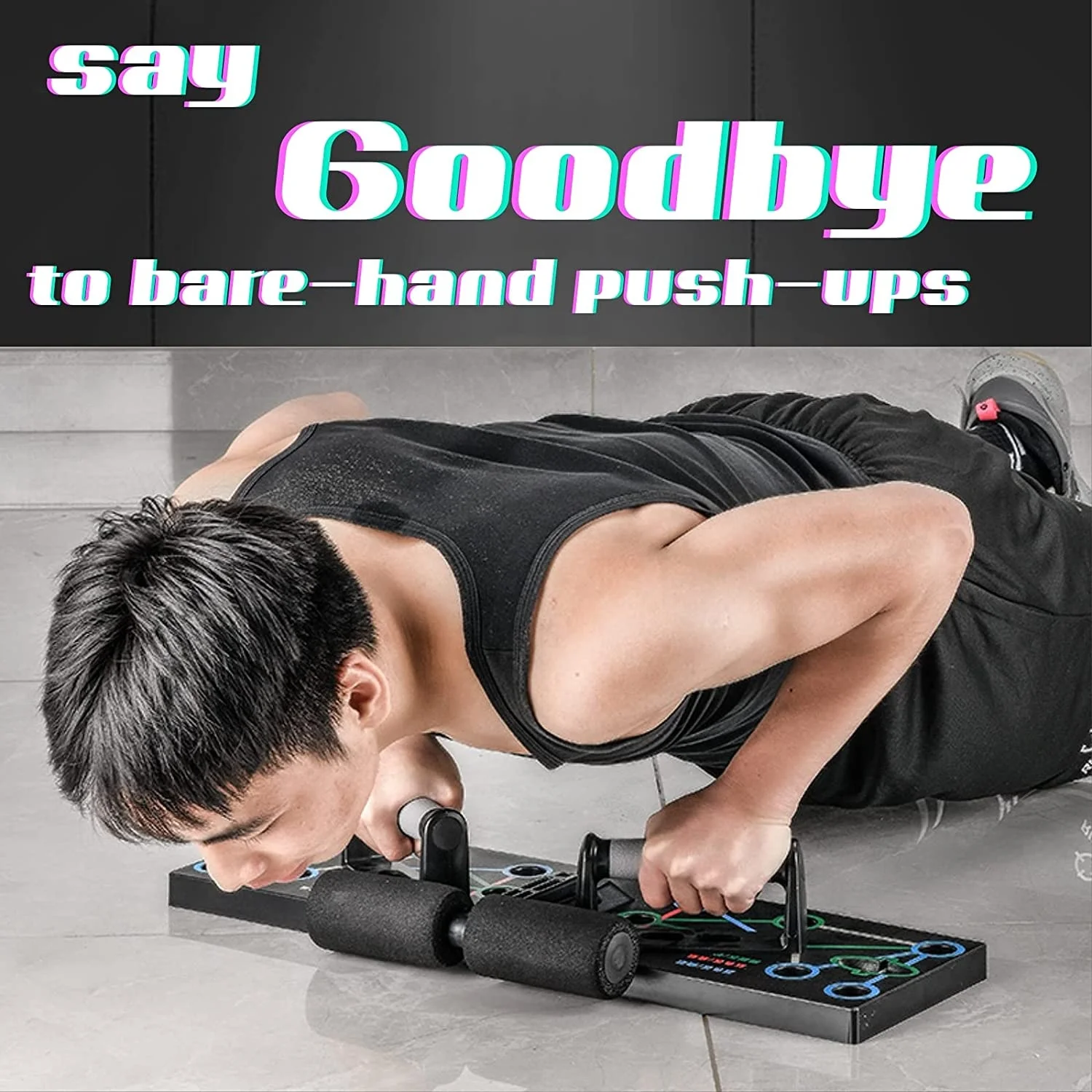 Gym Bar Max Load-Bearing 400lb Multi-function 3 in 1 Strength Training Stands Home Workout fitness Portable Push Up Board