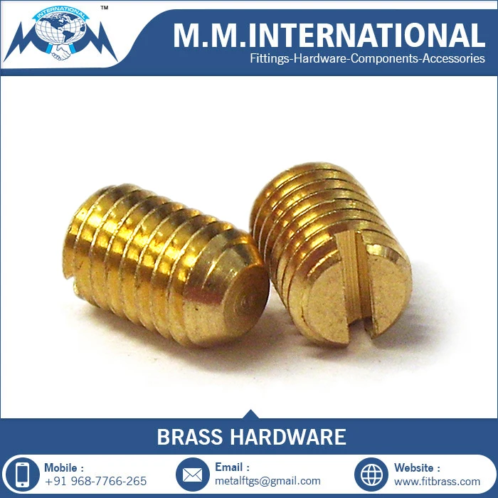 High Strength Brass Pan Head Slotted Machine Screw