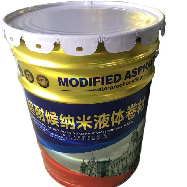 Черное жидкое резиновое модифицированное асфальтовое водонепроницаемое покрытие для крыши