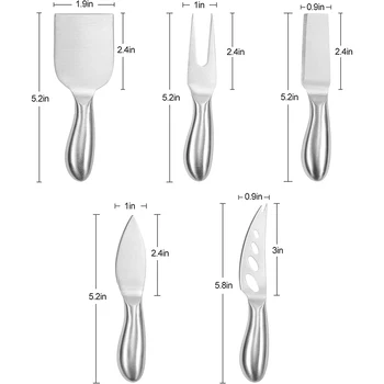 Stainless Steel Blade Cheese Knives Set Kitchen Gadgets Slicer Accessories for Valentines Day Gifts for Boards Cheese Cutter