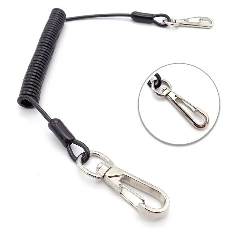 Marine Boat Outboard Safety Kill Switch Keys Sprial Coiled Lanyard Safety Lanyard for Scaffold Spanner