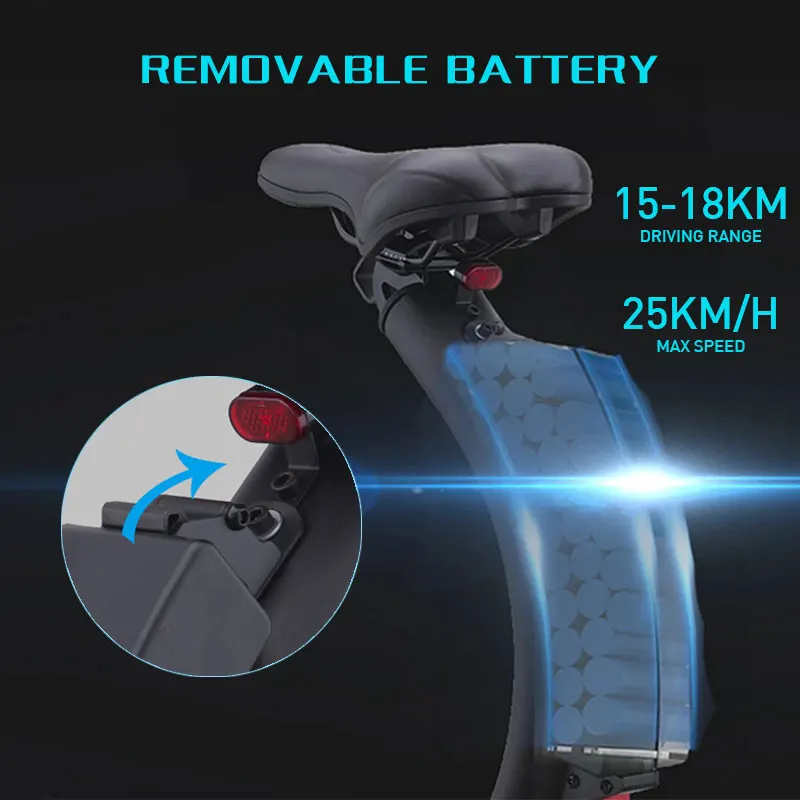 Manufacturer Direct 36V 250W 14inch Gas Tires Light Folding Electric Bicycle Bike