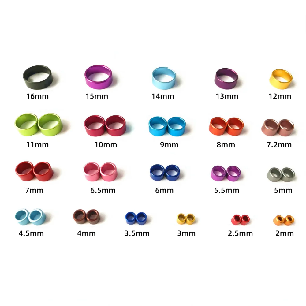 Customized Laser Engraving 2-9mm Birds Leg Bands Love Cannry Finch Parrot Foot Tag Aluminum Bird Rings for Birds Ringing Banding