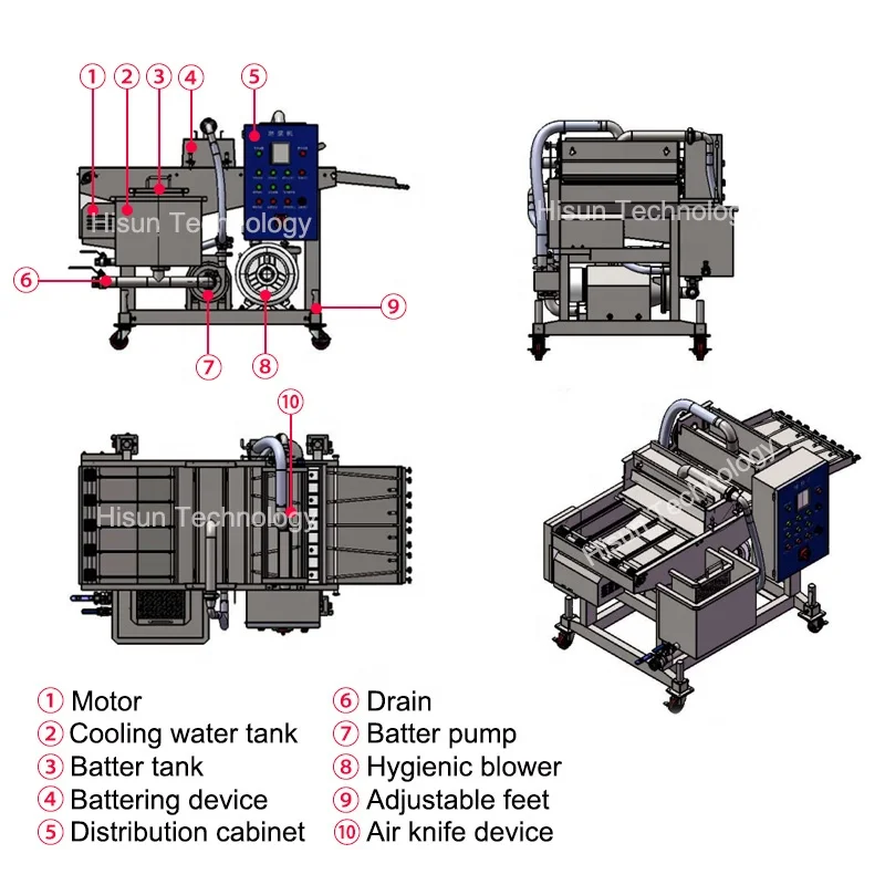 Chicken batter coating machine Chicken Filet Battering Machine Batter applicator Batter Dipper panko coating machine supplier