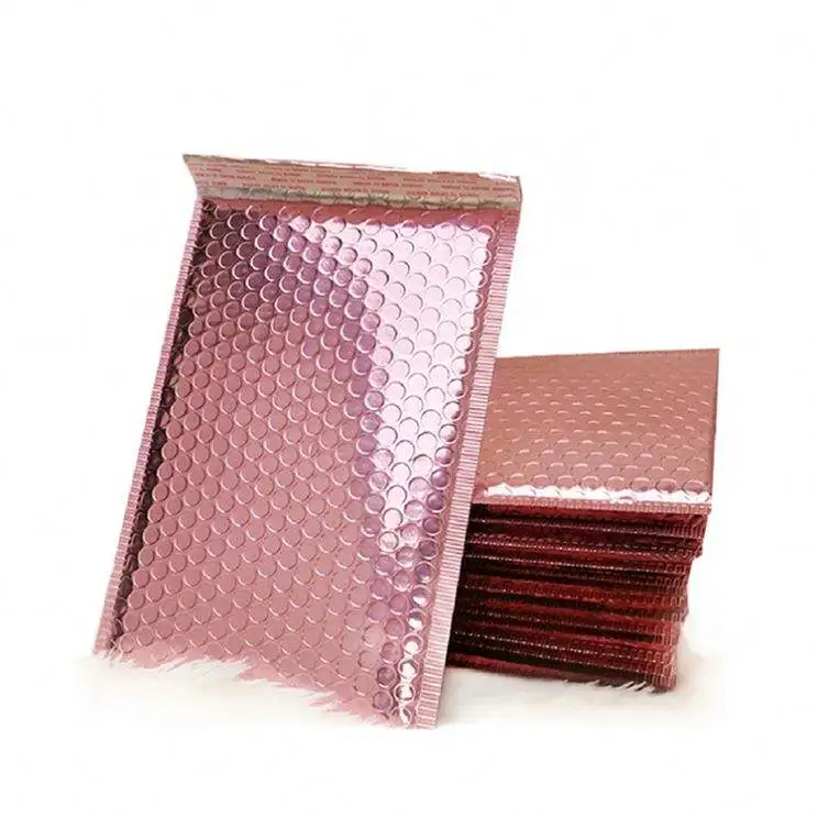Creatrust self seal Metallic Padded Envelopes Bubble Mailers Shipping Bags for Mailing Packing Custom