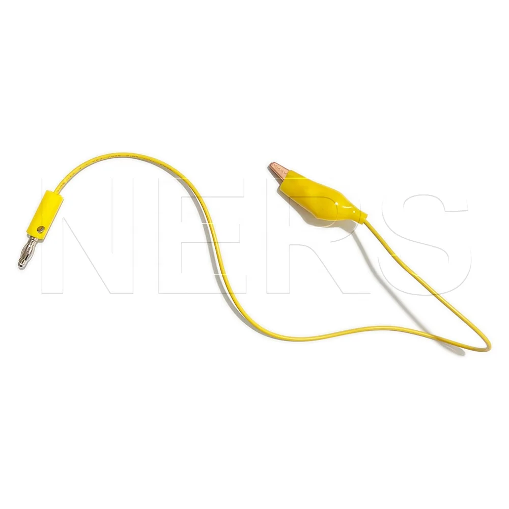 NERS Banana Plug Аллигатор зажим 350 длинный желтый AWG многожильный #18 медный разъем