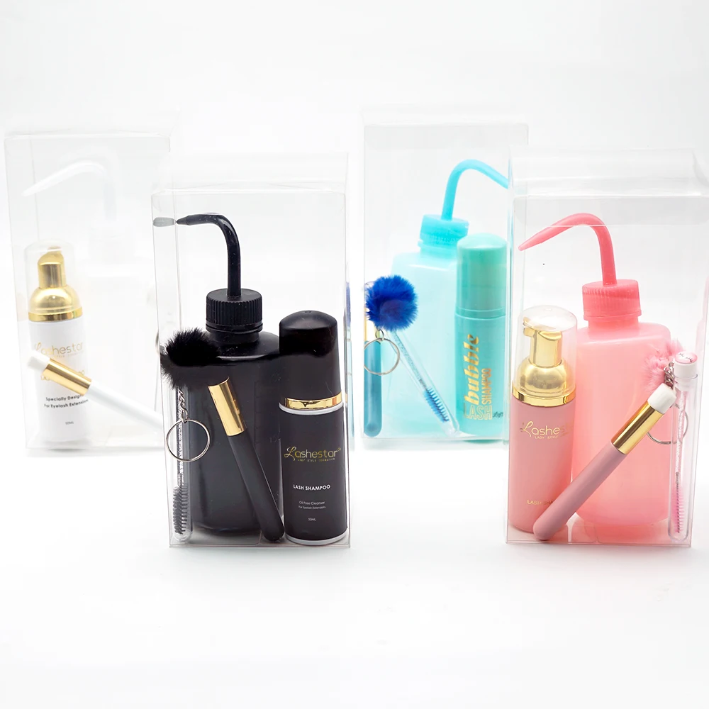 Cleanser Foam Cleaner Lash Shampoo Kit with Brush Lash Brush Cleaner Pink Nude Coloured Lash Shampoo