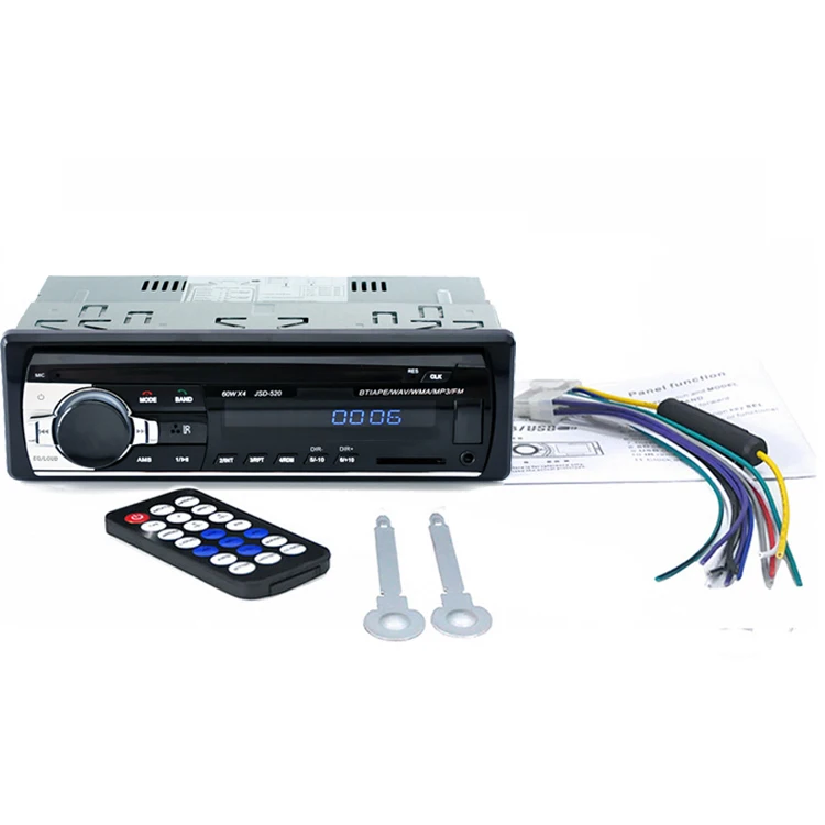 1 Din Car Mp3 Player Stereo Autoradio Car Radio Bt 12v In-dash 1 Din Fm Aux In Receiver USB MP3