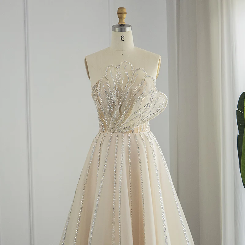 LSCZ34-2 Top Quality New Lace Evening Dress Women Prints Embroider Formal Party Gown