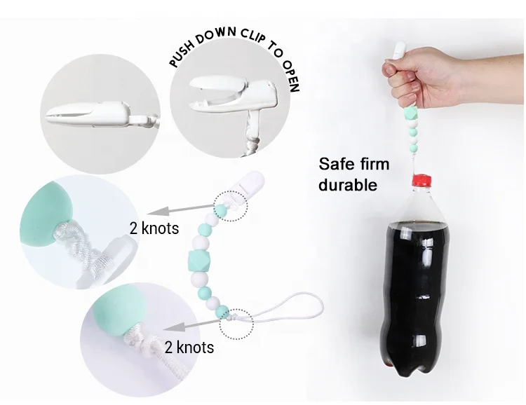 Food Grade Silicone Material Fun Sensory Motor Aids Risk Free Trial Cactus Flower Teether with pacifier clip