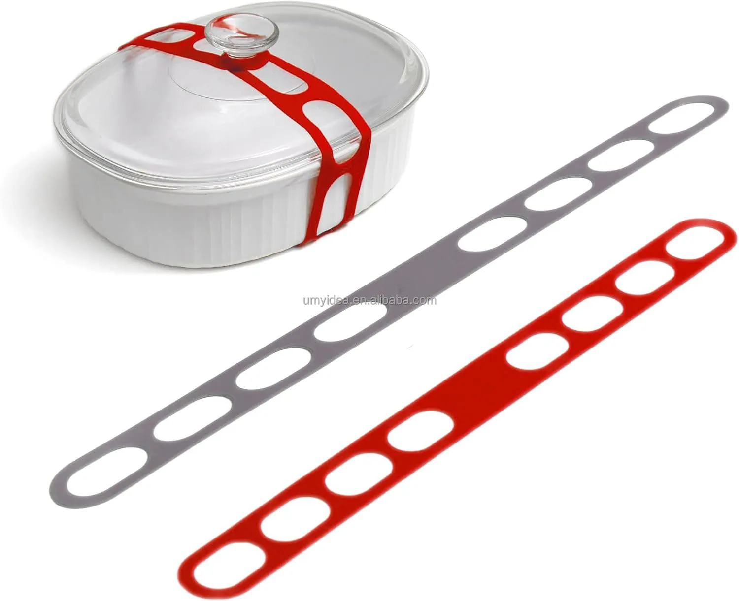 Camping Travel Reusable universal lid securing strap silicone rubber Cover Lid Latch