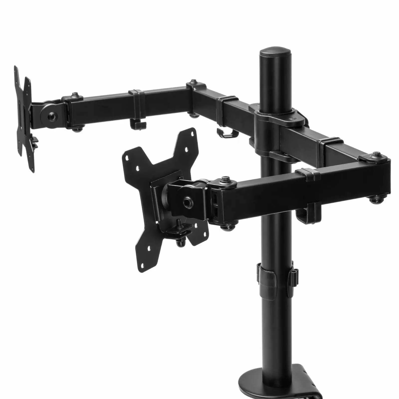 13-27 inch Screens with Adjustable Monitor Desk Mount fit 2 LCD Screen Adjustable Double Dual Monitor Arm Stand