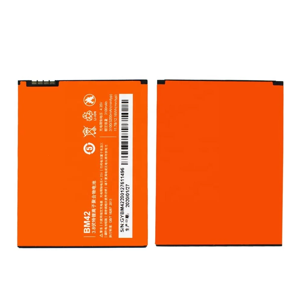 For Xiaomi Redmi Note Battery BM42 New High Quality 3100mah Li-on Battery Replacement For Hongmi Note / Xiaomi Red Rice Note