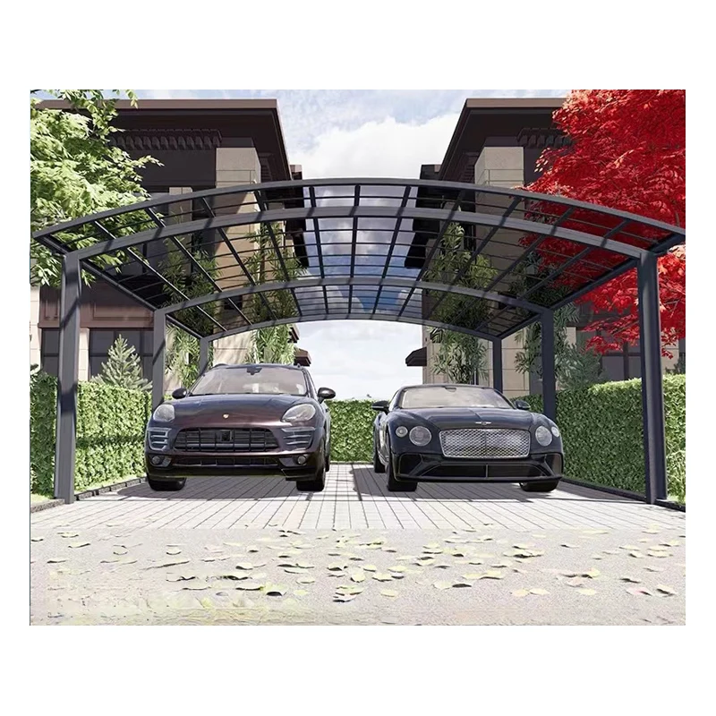 2024 New Arrival  Luxury Decorated Convenient Carport Aluminum Metal Louver Roof Carport Car Cover Car Parking Canopy Sun Shade