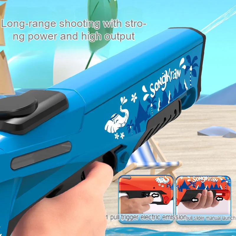 2024 Songkran Hot Selling Electric Water Gun for Kids Automatic Toy Gun Water Squirt Guns for Swimming Pool Beach Party Games
