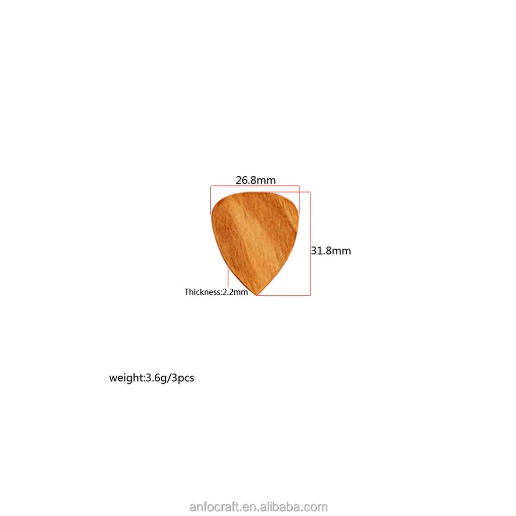 Guitar Picks Box Wooden Guitar Pick Storage Box Holder Plectrum Container with 3pcs Guitar Picks art design