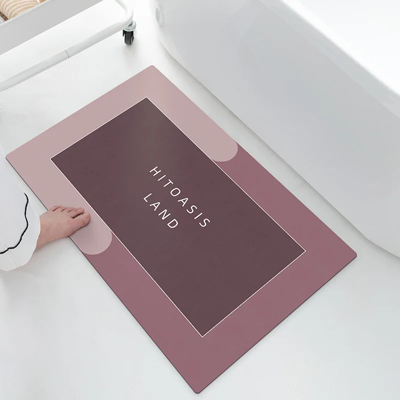 Quick drying shower mat High-quality absorbent bath mat non-slip comfortable diatom mud bathroom mat