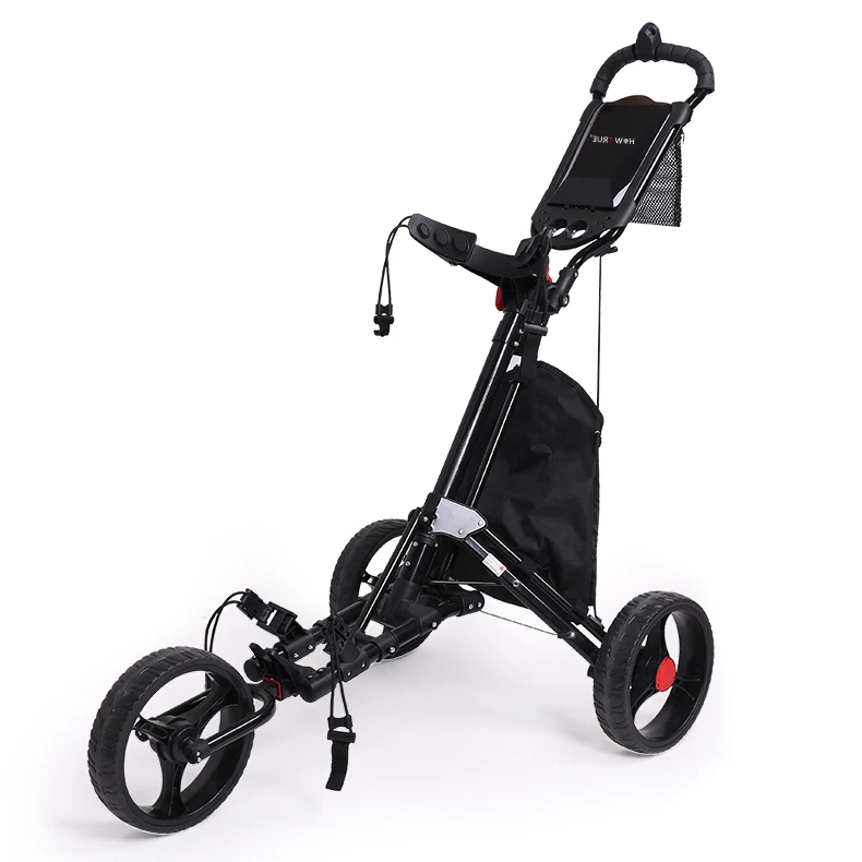 Ex-factory Price Golf 3-wheel Folding Trolley Portable Color Can be Customized Outdoor Aluminum Alloy Frame Ice Bag