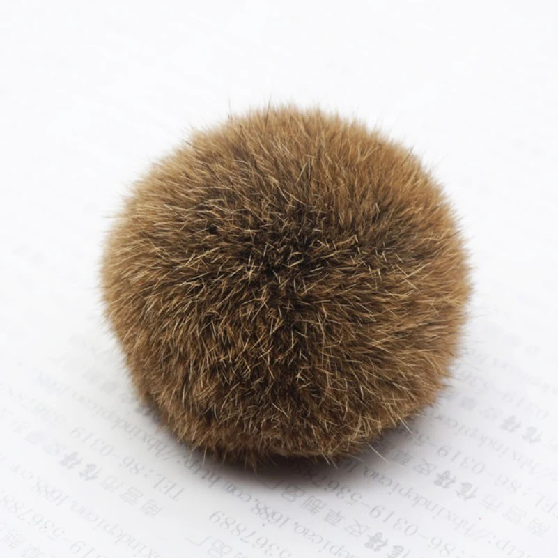 Wholesale  Fluffy rabbit fur Pompom Keychain Ball