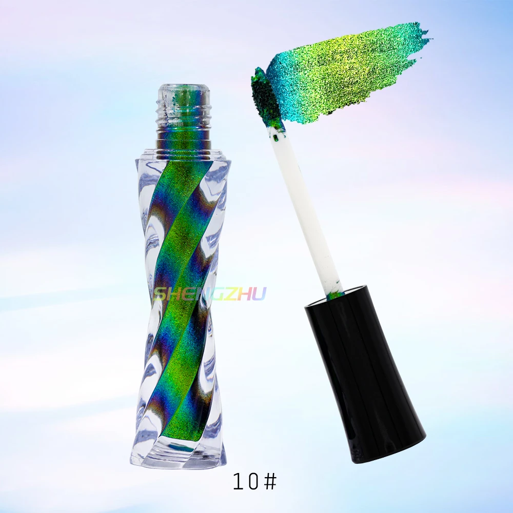 Новые продукты жидкие тени для век блестящие Duochrome высокая легкость макияж белая палитра картонные размер образца