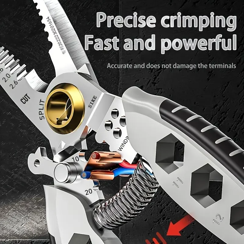 7 Inch Multipurpose Cutting Quick Splitting Wire Stripper Metal Multi-functional Tools