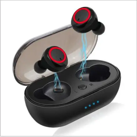 1350-TWS BT  Wireless LED Display 1800mAh Battery Touch Headphone Ear buds Earphone Headset